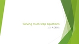 Solving Multi-Step Equations PowerPoint