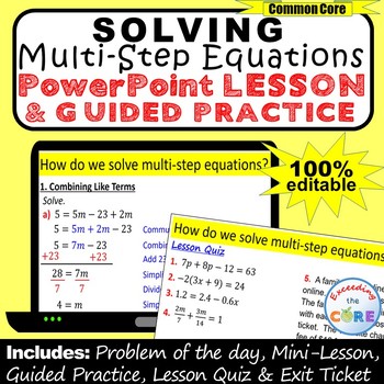 lesson 5 problem solving practice solve multi step equations