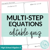 Solving Multi-Step Equations Quiz