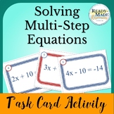 Solving Multi-Step Equations TASK CARD Activity PRINT AND DIGITAL