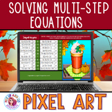 Solving Multi-Step Equations Thanksgiving Fall 8th Grade M