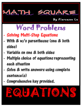how to solve multi step word problems