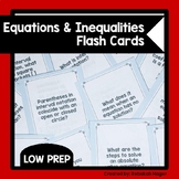 Solving Multi-Step Equations and Inequalities Flash Cards