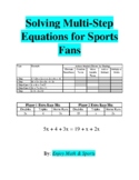 Solving Multi-Step Equations for Sports Fans