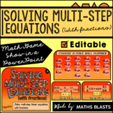 Solving Multi-Step Equations with Fractions Math Game│Inte