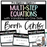 Solving Multi Step Equations with Variables on One Side Bo