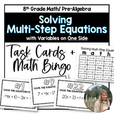 Solving Multi Step Equations with Variables on One Side Ta