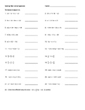Solving Multi-Step Equations (worksheet & quiz with keys)