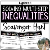 Solving Multi Step Inequalities - Algebra 1 Scavenger Hunt