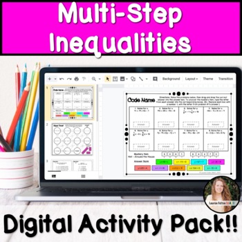 Preview of Solving Multi Step Inequalities Digital Activity