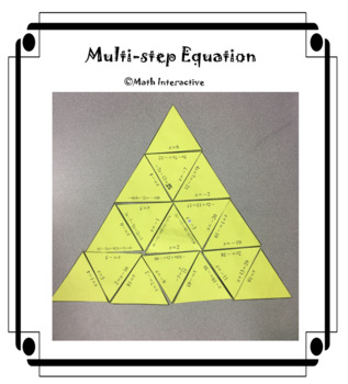 Preview of Solving Multi-step Equation in One Variable Tarsia Puzzle