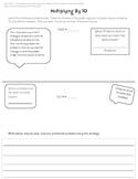 Solving Multiples of 10 Multiplication Graphic Organizer