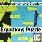 Multiplication & Division Equations w/ Integers Puzzle