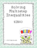 Solving Multistep Inequalities Bingo