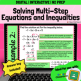 Solving Mutli-Step Equations and Inequalties | Distance Le