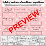 Solving Nonlinear Equations Drag and Drop