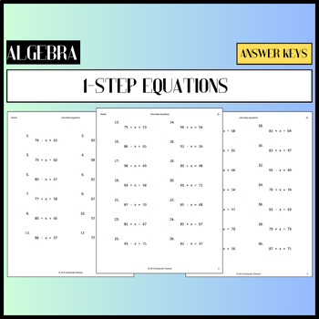 Preview of No Prep | Solving One-Step Algebra Equations [+/-]