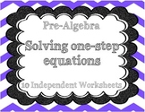 Solving One-Step Algebraic Equations