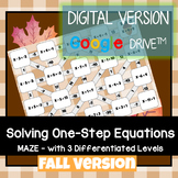 Solving One-Step Equations - 3 Differentiated Mazes - DIGI