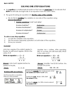 Preview of Solving One-Step Equations