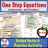 Solving One-Step Equations (All Operations) | Guided Notes/Practice/Word Problem