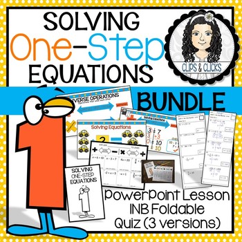 Preview of Solving One-Step Equations BUNDLE