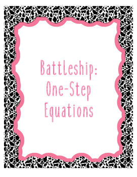 Preview of Solving One-Step Equations Partner Battleship Game