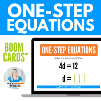 Preview of Solving One Step Equations Boom Cards™  Digital Activity