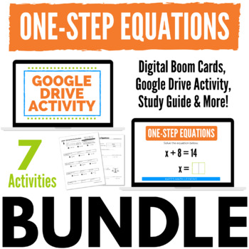 Preview of Solving One Step Equations Bundle Digital & Printable Activities