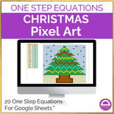 Solving One Step Equations Christmas Pixel Art Activity