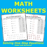 Solving One-Step Equations (All Types) Riddle Code