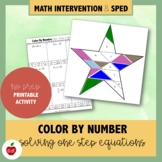 Solving One Step Equations Color By Number
