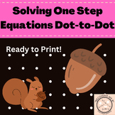 Solving One Step Equations Connect the Dots Dot to Dot Act