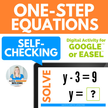 Preview of Solving One Step Equations Digital Activity for Google or Easel
