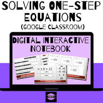 Preview of Solving One-Step Equations – Digital Interactive Notebook