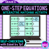 Solving One Step Equations Digtial Matching Activity for u