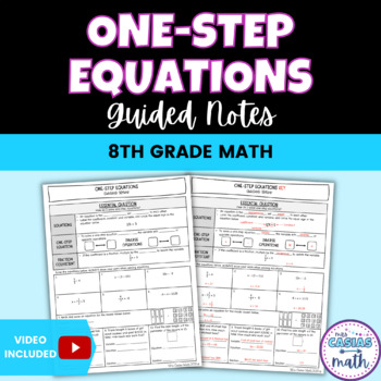 Preview of Solving One-Step Equations Guided Notes