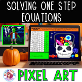 Solving One Step Equations Halloween Math Pixel Art Activi