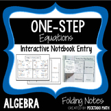 Solving One-Step Equations Interactive Notebook Foldable Notes