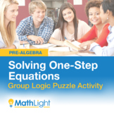 Solving One-Step Equations Logic Puzzle Group Activity