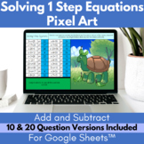 Solving One Step Equations Math Pixel Art | Add and Subtract Only