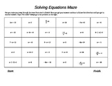 Solving One-Step Equations Maze