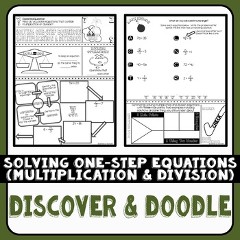 Preview of Solving One-Step Equations (Multiplication & Division) Discover & Doodle