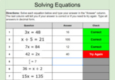 Solving One Step Equations Multiplication & Division Self-