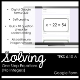 Solving One Step Equations - No Integers | TEKS 6.10 A