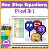 Solving One Step Equations Pixel Art Activity FREEBIE