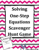 Solving One-Step Equations Scavenger Hunt Game