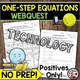 One-Step Equations Webquest 6th Grade Math Positives Only