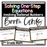 Solving One Step Equations involving Rational Numbers Boom Cards