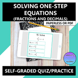 Solving One Step Equations with Fractions and Decimals Google Form